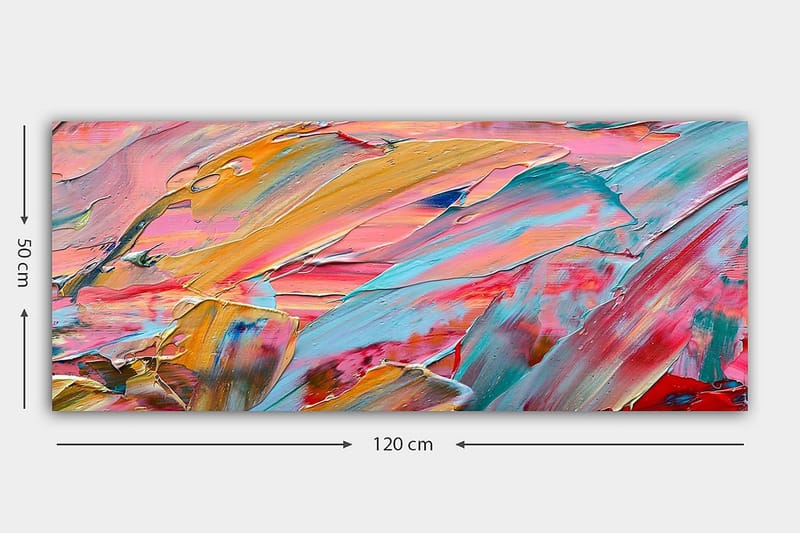Canvasbilde YTY Abstract & Fractals Flerfarget - 120x50 cm - Innredning - Bilder & kunst - Lerretsbilder
