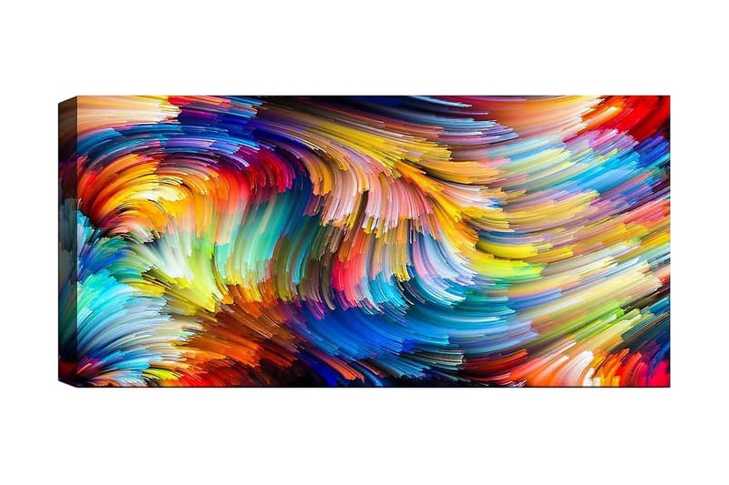 Canvasbilde YTY Abstract & Fractals Flerfarget - 120x50 cm - Innredning - Bilder & kunst - Lerretsbilder