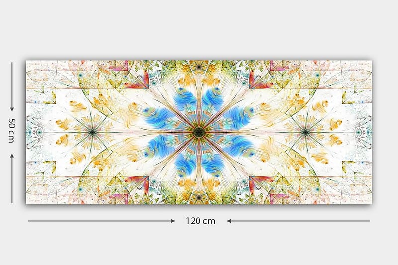 Canvasbilde YTY Abstract & Fractals Flerfarget - 120x50 cm - Innredning - Bilder & kunst - Lerretsbilder