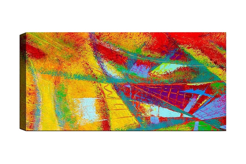 Canvasbilde YTY Abstract & Fractals Flerfarget - 120x50 cm - Innredning - Bilder & kunst - Lerretsbilder