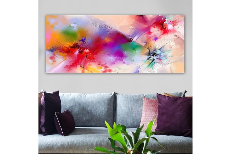 Canvasbilde YTY Abstract & Fractals Flerfarget - 120x50 cm - Innredning - Bilder & kunst - Lerretsbilder