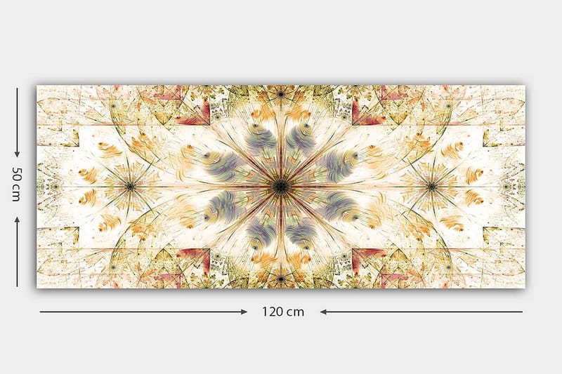 Canvasbilde YTY Abstract & Fractals Flerfarget - 120x50 cm - Innredning - Bilder & kunst - Lerretsbilder