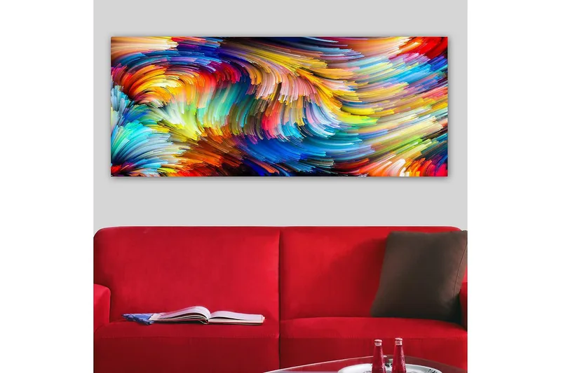 Canvasbilde YTY Abstract & Fractals Flerfarget - 120x50 cm - Innredning - Bilder & kunst - Lerretsbilder