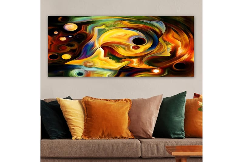 Canvasbilde YTY Abstract & Fractals Flerfarget - 120x50 cm - Innredning - Bilder & kunst - Lerretsbilder