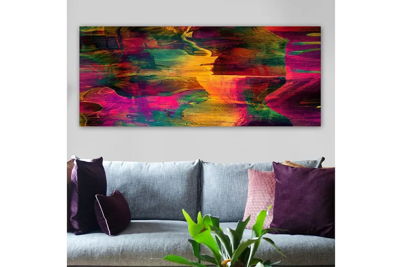 Canvasbilde YTY Abstract & Fractals Flerfarget - 120x50 cm - Innredning - Bilder & kunst - Lerretsbilder
