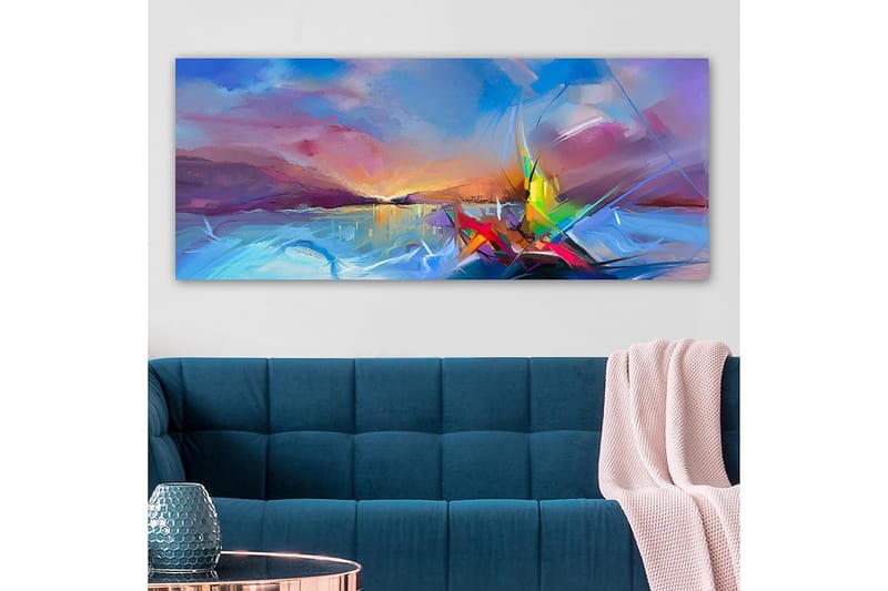 Canvasbilde YTY Abstract & Fractals Flerfarget - 120x50 cm - Innredning - Bilder & kunst - Lerretsbilder