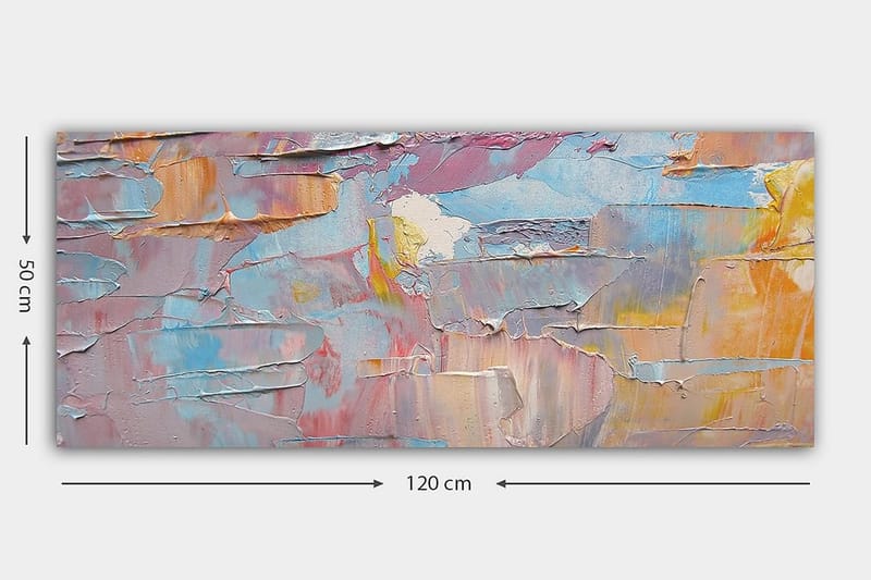 Canvasbilde YTY Abstract & Fractals Flerfarget - 120x50 cm - Innredning - Bilder & kunst - Lerretsbilder
