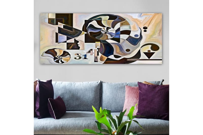 Canvasbilde YTY Abstract & Fractals Flerfarget - 120x50 cm - Innredning - Bilder & kunst - Lerretsbilder