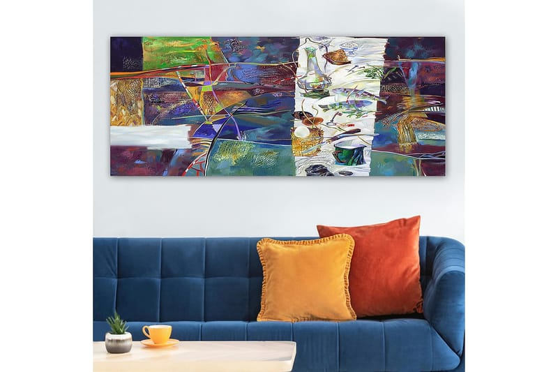 Canvasbilde YTY Abstract & Fractals Flerfarget - 120x50 cm - Innredning - Bilder & kunst - Lerretsbilder