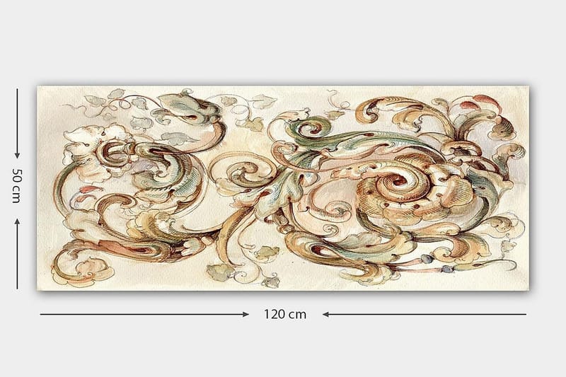 Canvasbilde YTY Abstract & Fractals Flerfarget - 120x50 cm - Innredning - Bilder & kunst - Lerretsbilder