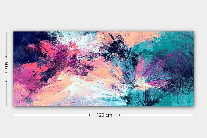 Canvasbilde YTY Abstract & Fractals Flerfarget - 120x50 cm - Innredning - Bilder & kunst - Lerretsbilder