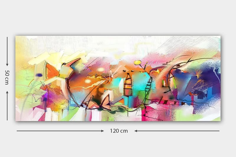 Canvasbilde YTY Abstract & Fractals Flerfarget - 120x50 cm - Innredning - Bilder & kunst - Lerretsbilder