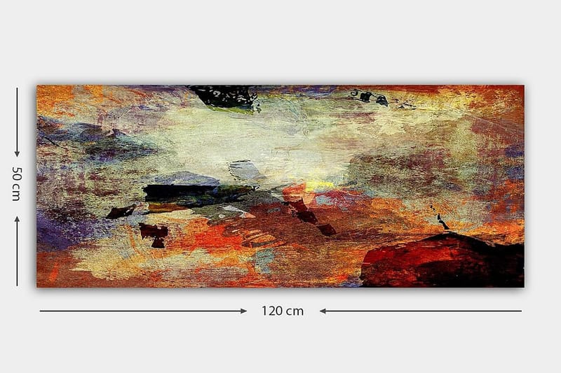 Canvasbilde YTY Abstract & Fractals Flerfarget - 120x50 cm - Innredning - Bilder & kunst - Lerretsbilder