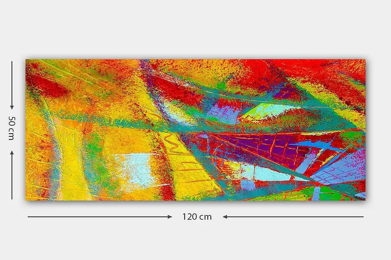 Canvasbilde YTY Abstract & Fractals Flerfarget - 120x50 cm - Innredning - Bilder & kunst - Lerretsbilder