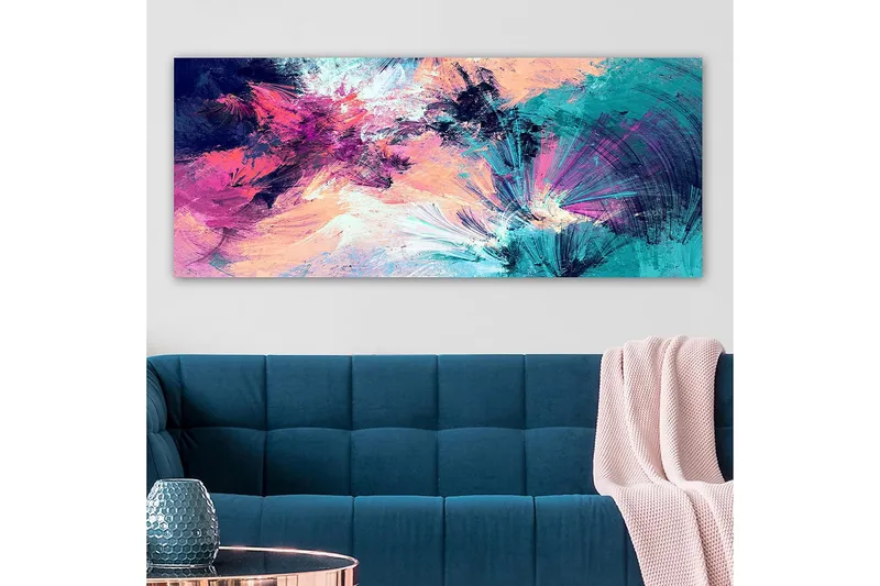 Canvasbilde YTY Abstract & Fractals Flerfarget - 120x50 cm - Innredning - Bilder & kunst - Lerretsbilder