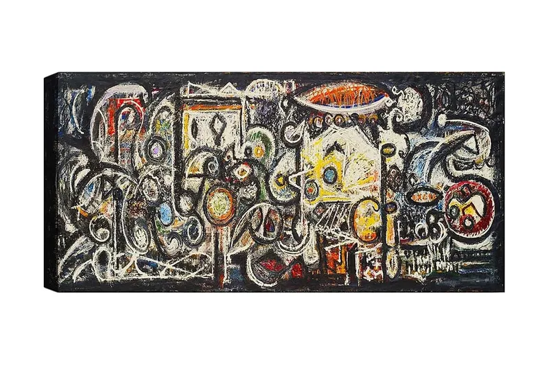 Canvasbilde YTY Abstract & Fractals Flerfarget - 120x50 cm - Innredning - Bilder & kunst - Lerretsbilder