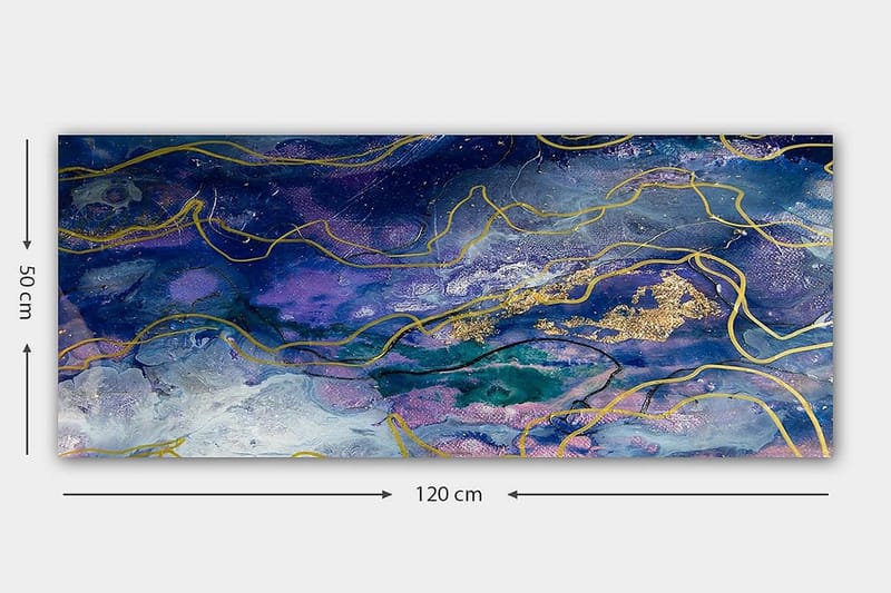 Canvasbilde YTY Abstract & Fractals Flerfarget - 120x50 cm - Innredning - Bilder & kunst - Lerretsbilder