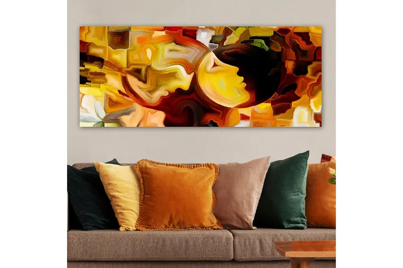 Canvasbilde YTY Abstract & Fractals Flerfarget - 120x50 cm - Innredning - Bilder & kunst - Lerretsbilder