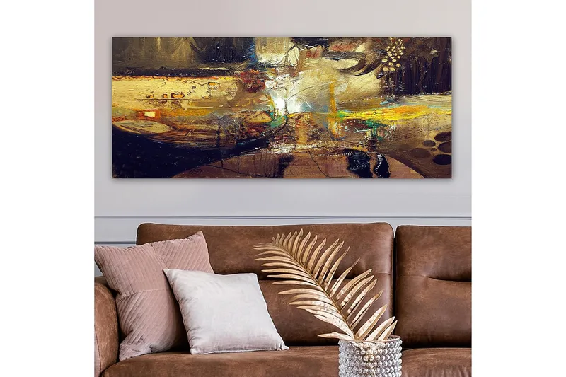 Canvasbilde YTY Abstract & Fractals Flerfarget - 120x50 cm - Innredning - Bilder & kunst - Lerretsbilder