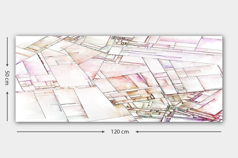 Canvasbilde YTY Abstract & Fractals Flerfarget - 120x50 cm - Innredning - Bilder & kunst - Lerretsbilder