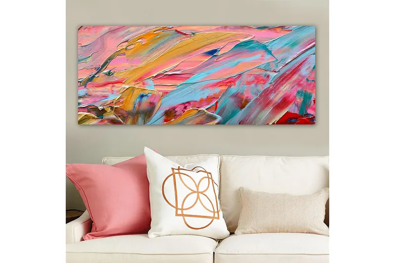 Canvasbilde YTY Abstract & Fractals Flerfarget - 120x50 cm - Innredning - Bilder & kunst - Lerretsbilder