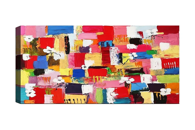 Canvasbilde YTY Abstract & Fractals Flerfarget - 120x50 cm - Innredning - Bilder & kunst - Lerretsbilder