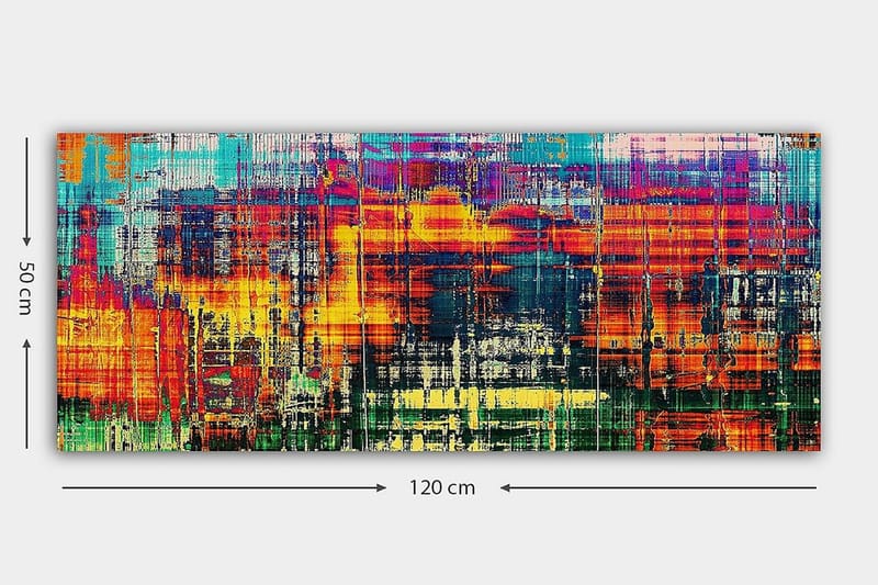 Canvasbilde YTY Abstract & Fractals Flerfarget - 120x50 cm - Innredning - Bilder & kunst - Lerretsbilder