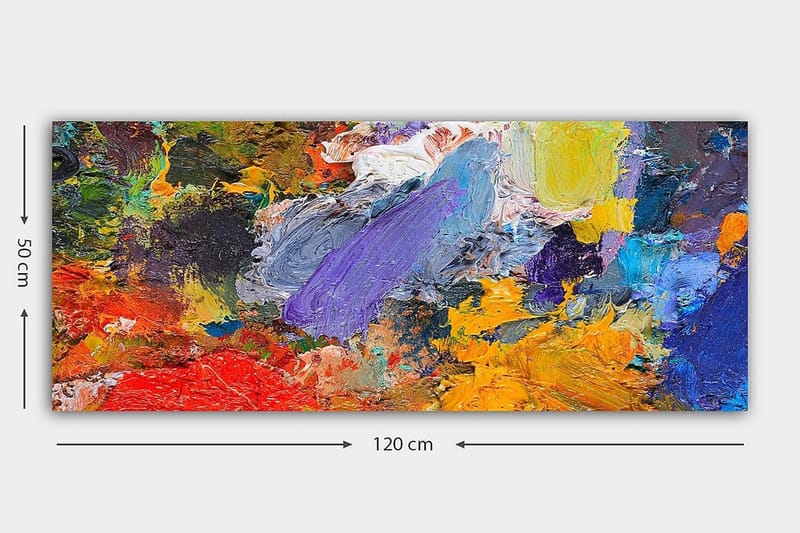 Canvasbilde YTY Abstract & Fractals Flerfarget - 120x50 cm - Innredning - Bilder & kunst - Lerretsbilder