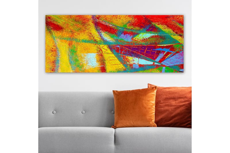 Canvasbilde YTY Abstract & Fractals Flerfarget - 120x50 cm - Innredning - Bilder & kunst - Lerretsbilder