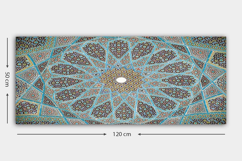 Canvasbilde YTY Abstract & Fractals Flerfarget - 120x50 cm - Innredning - Bilder & kunst - Lerretsbilder