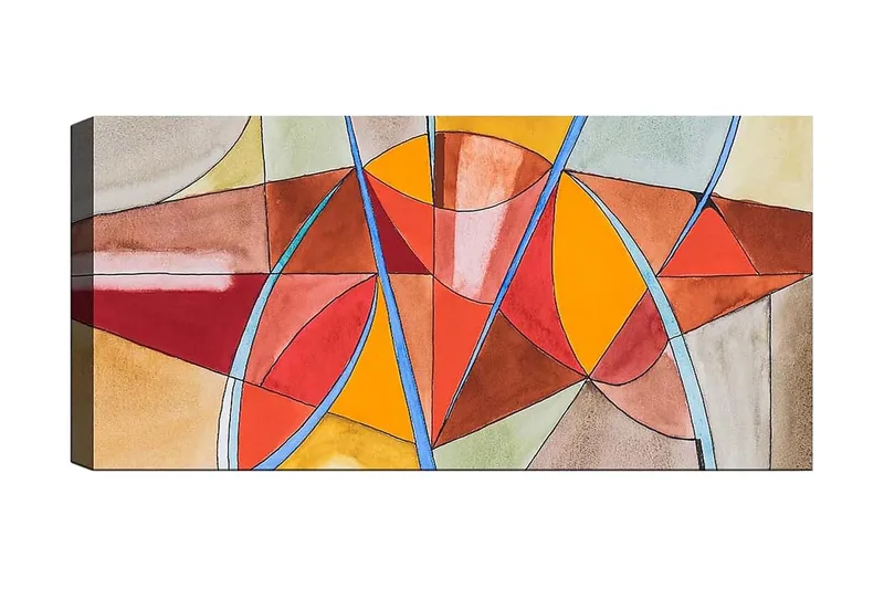 Canvasbilde YTY Abstract & Fractals Flerfarget, 120x50 cm