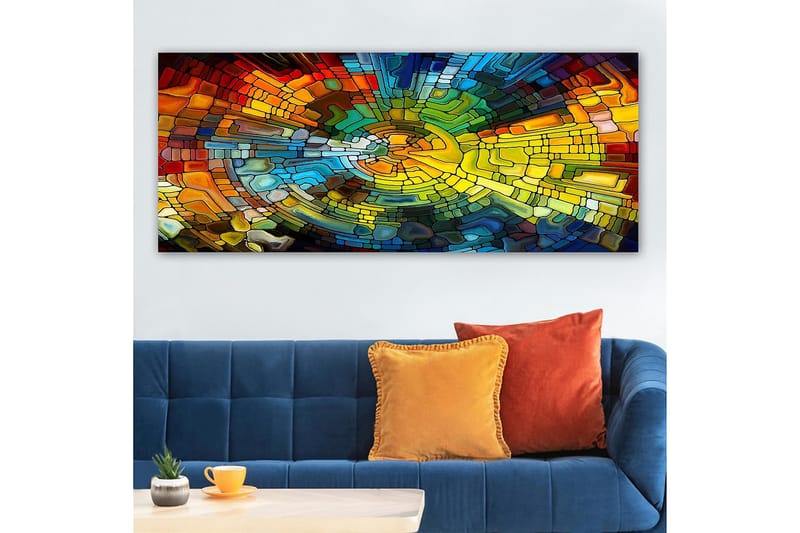 Canvasbilde YTY Abstract & Fractals Flerfarget - 120x50 cm - Innredning - Bilder & kunst - Lerretsbilder