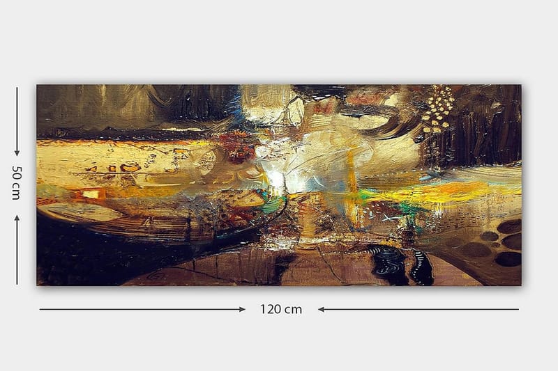 Canvasbilde YTY Abstract & Fractals Flerfarget - 120x50 cm - Innredning - Bilder & kunst - Lerretsbilder