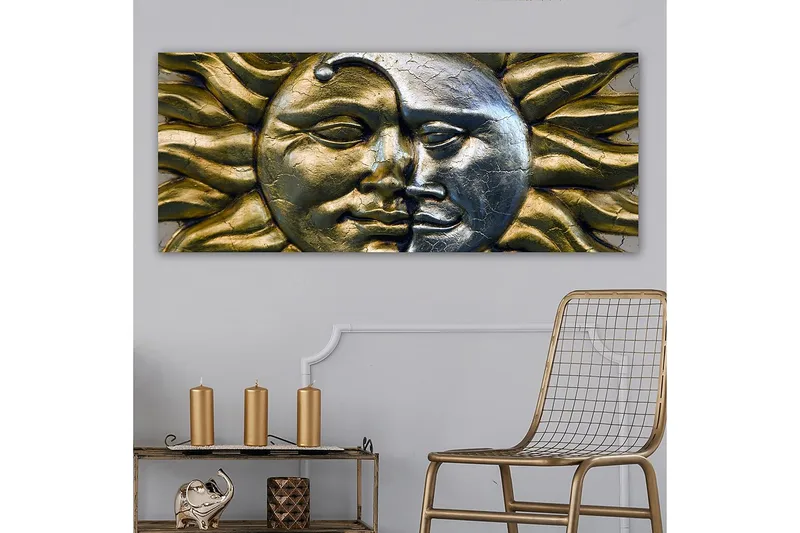 Canvasbilde YTY Abstract & Fractals Flerfarget - 120x50 cm - Innredning - Bilder & kunst - Lerretsbilder