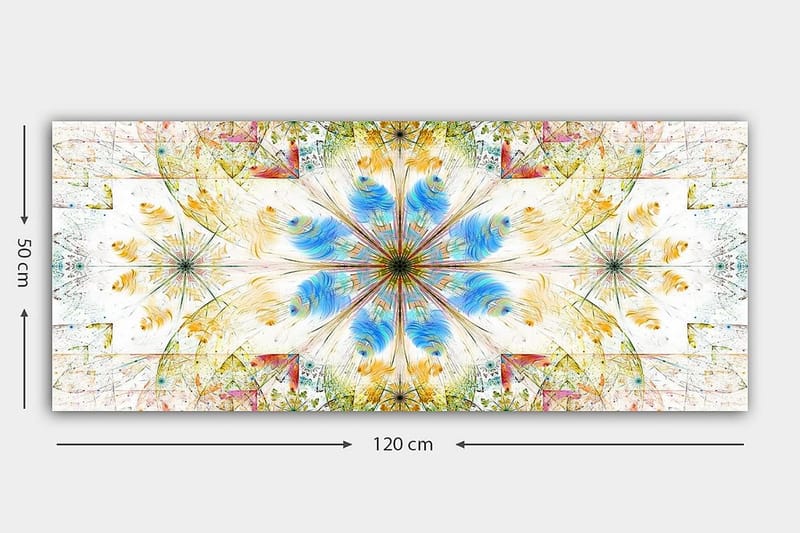 Canvasbilde YTY Abstract & Fractals Flerfarget - 120x50 cm - Innredning - Bilder & kunst - Lerretsbilder