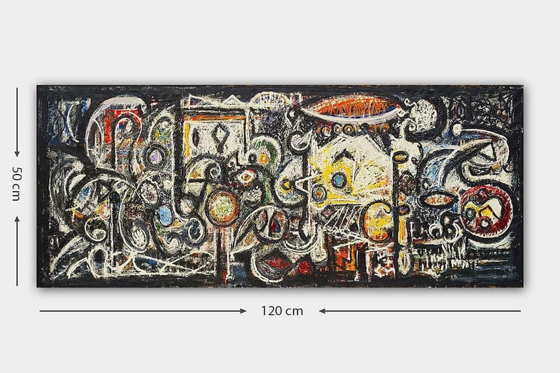 Canvasbilde YTY Abstract & Fractals Flerfarget - 120x50 cm - Innredning - Bilder & kunst - Lerretsbilder