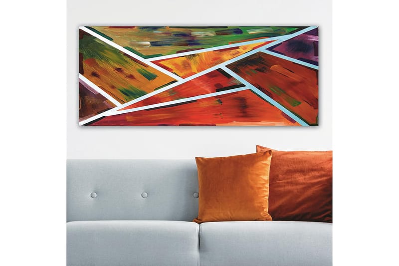 Canvasbilde YTY Abstract & Fractals Flerfarget - 120x50 cm - Innredning - Bilder & kunst - Lerretsbilder