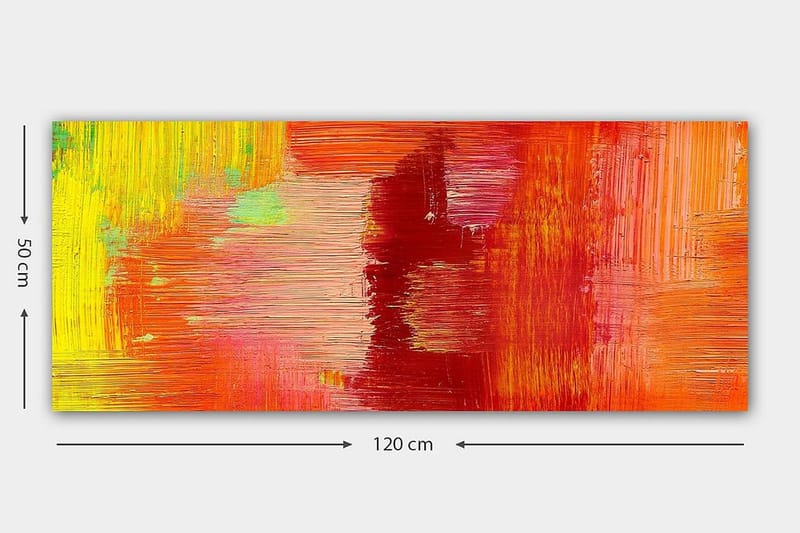 Canvasbilde YTY Abstract & Fractals Flerfarget - 120x50 cm - Innredning - Bilder & kunst - Lerretsbilder