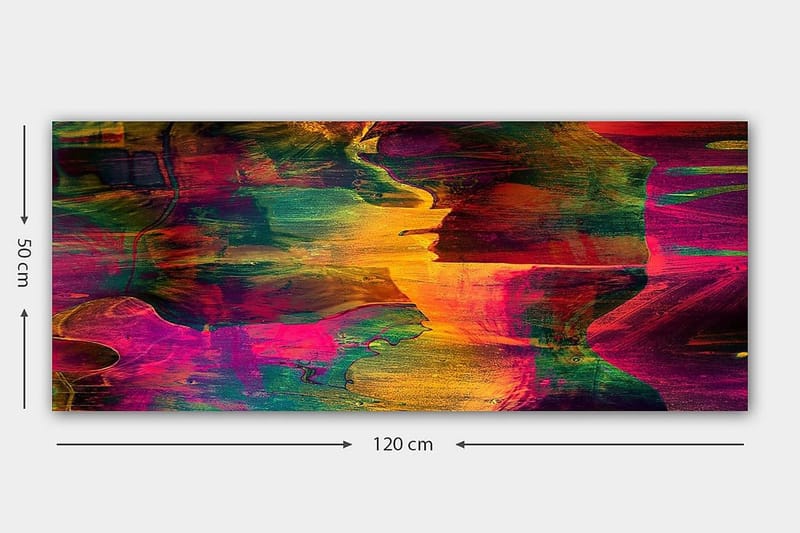 Canvasbilde YTY Abstract & Fractals Flerfarget - 120x50 cm - Innredning - Bilder & kunst - Lerretsbilder
