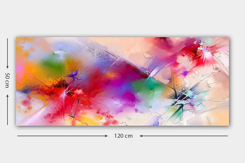 Canvasbilde YTY Abstract & Fractals Flerfarget - 120x50 cm - Innredning - Bilder & kunst - Lerretsbilder