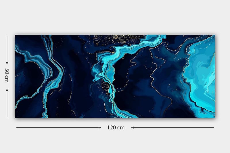 Canvasbilde YTY Abstract & Fractals Flerfarget - 120x50 cm - Innredning - Bilder & kunst - Lerretsbilder