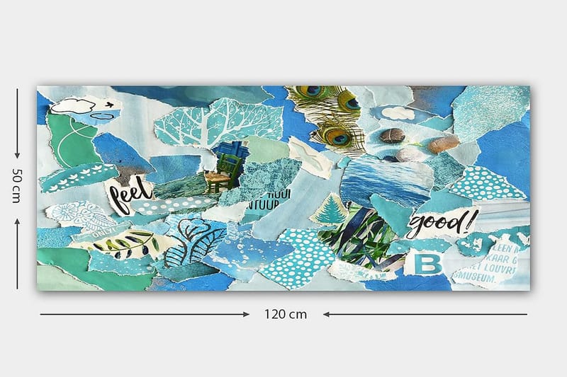 Canvasbilde YTY Abstract & Fractals Flerfarget - 120x50 cm - Innredning - Bilder & kunst - Lerretsbilder