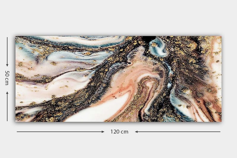 Canvasbilde YTY Abstract & Fractals Flerfarget - 120x50 cm - Innredning - Bilder & kunst - Lerretsbilder