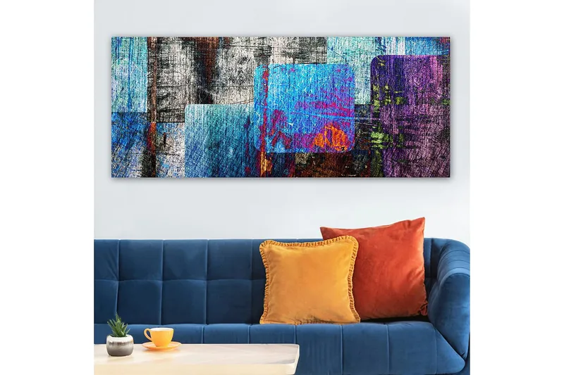 Canvasbilde YTY Abstract & Fractals Flerfarget - 120x50 cm - Innredning - Bilder & kunst - Lerretsbilder