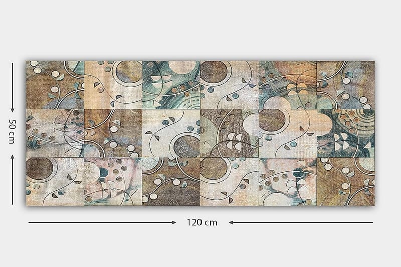 Canvasbilde YTY Abstract & Fractals Flerfarget - 120x50 cm - Innredning - Bilder & kunst - Lerretsbilder