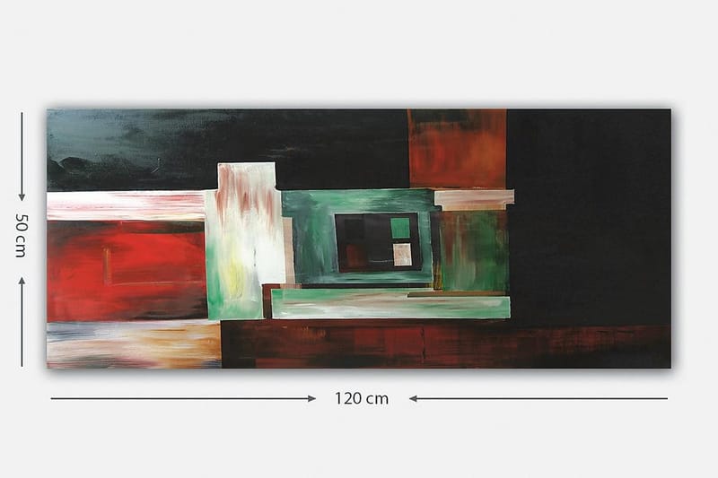 Canvasbilde YTY Abstract & Fractals Flerfarget - 120x50 cm - Innredning - Bilder & kunst - Lerretsbilder