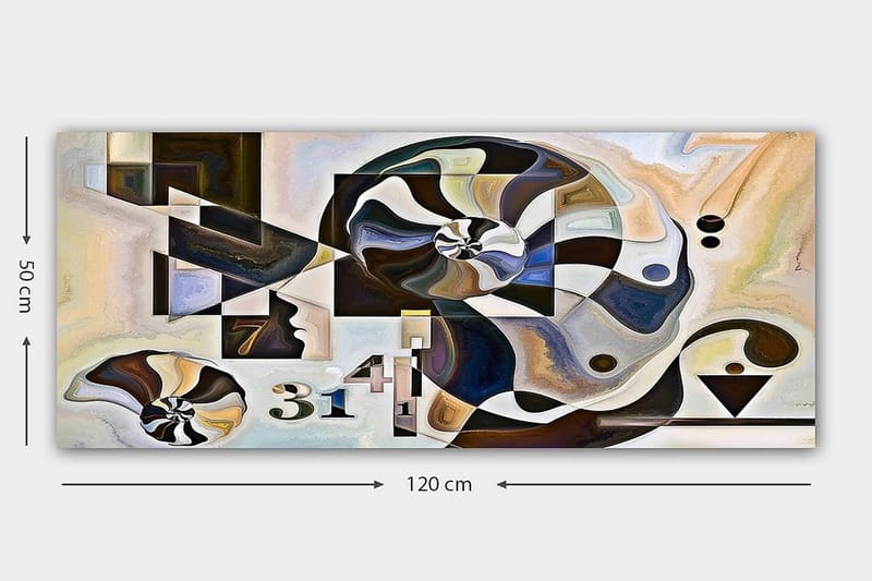 Canvasbilde YTY Abstract & Fractals Flerfarget - 120x50 cm - Innredning - Bilder & kunst - Lerretsbilder