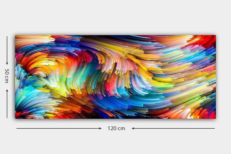 Canvasbilde YTY Abstract & Fractals Flerfarget - 120x50 cm - Innredning - Bilder & kunst - Lerretsbilder