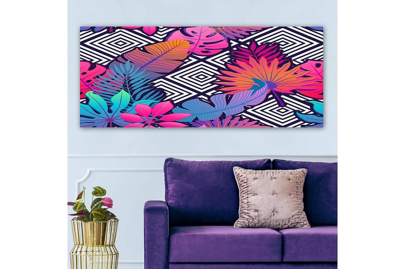 Canvasbilde YTY Abstract & Fractals Flerfarget - 120x50 cm - Innredning - Bilder & kunst - Lerretsbilder