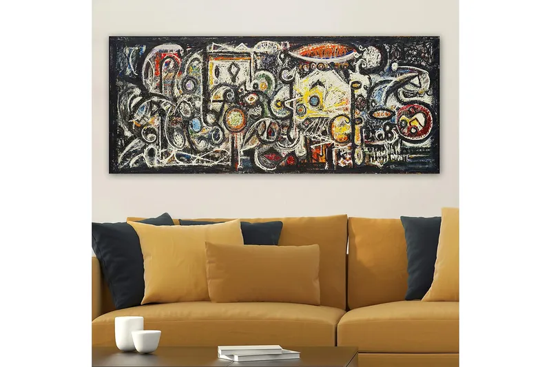 Canvasbilde YTY Abstract & Fractals Flerfarget - 120x50 cm - Innredning - Bilder & kunst - Lerretsbilder